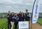 Syngenta team at the launch of ORONDIS® Vip fungicide for brassicas, alliums and salads in Lincolnshire, UK.