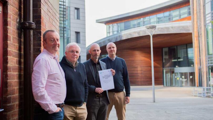 Project team members from Durham University and Wave Utilities with the UK water scarcity and net zero report.