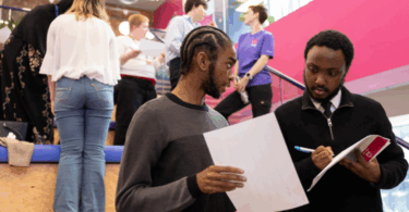 Young people collaborating during the Jobs That Matter green careers festival hosted by Octopus Energy and The King’s Trust.