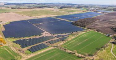 Solar farm built on former coal mining land near Dunfermline in Fife
