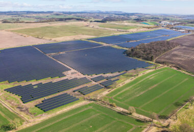 Solar farm built on former coal mining land near Dunfermline in Fife