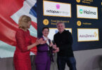 Octopus Energy leadership receiving Britain’s Most Admired Company award at the London Stock Exchange