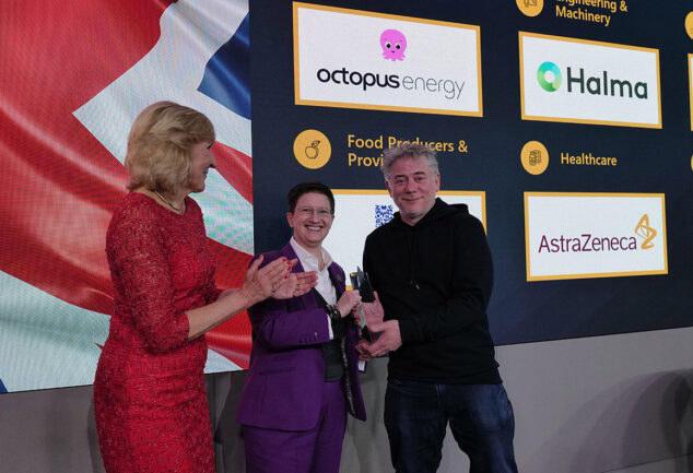 Octopus Energy leadership receiving Britain’s Most Admired Company award at the London Stock Exchange