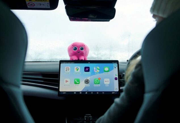 Octopus Fleet EV charging platform interface inside electric vehicle