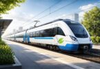 alternative rail propulsion systems hydrogen battery train at modern European station