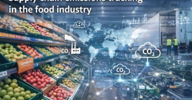 Supply chain emissions tracking in the food industry across supermarket produce and logistics operations