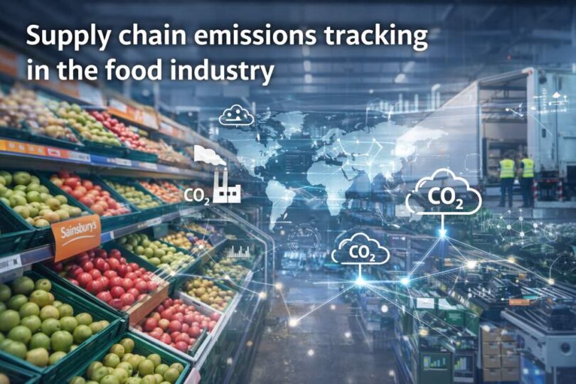 Supply chain emissions tracking in the food industry across supermarket produce and logistics operations