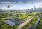 Sustainability at Expo 2027 Belgrade with green roofs, solar panels and sustainable urban infrastructure