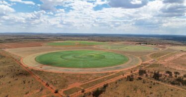 solar irrigation system circular fields remote Australia water security agriculture