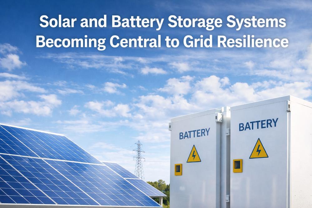 Solar and Battery Storage Systems Becoming Central to Grid Resilience