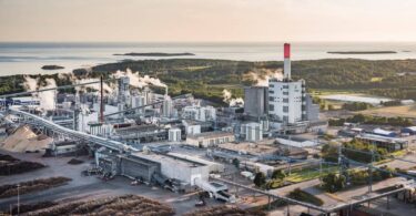 Södra Värö pulp mill in Sweden where electric natural gas e-methane project will capture biogenic CO₂