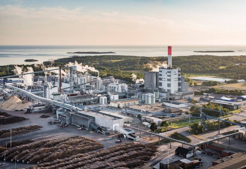 Södra Värö pulp mill in Sweden where electric natural gas e-methane project will capture biogenic CO₂