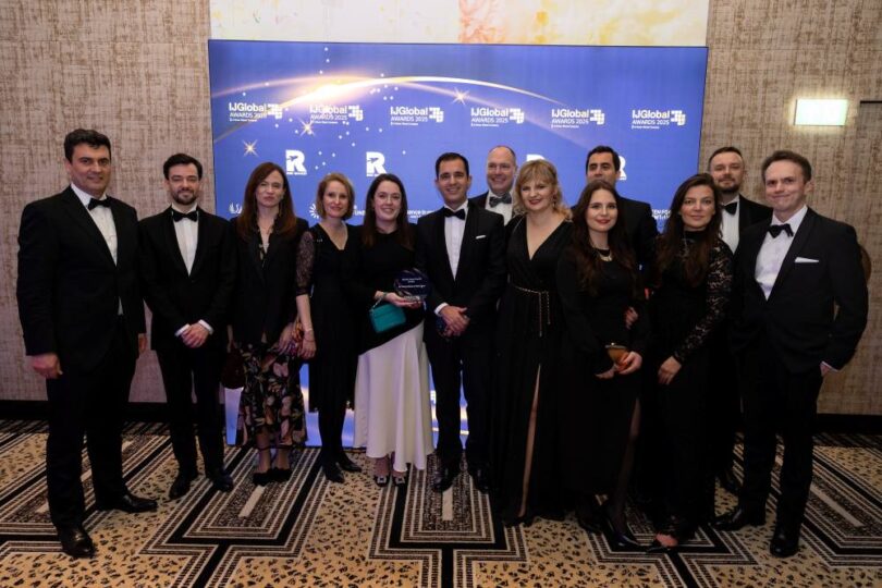 ocean winds offshore wind project finance team receiving ijglobal award