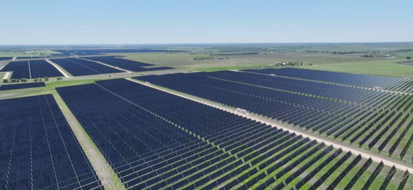 Utility-scale solar energy investment in the United States with large solar farm in Texas