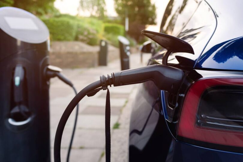 Cross-pavement EV charging policy UK enabling electric vehicle charging at residential street charging point