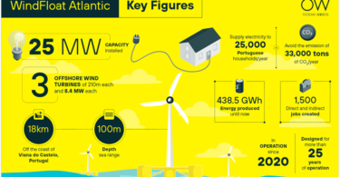 Floating offshore wind biodiversity coexistence WindFloat Atlantic project showing 25 MW offshore wind farm key figures