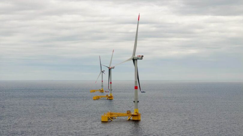 floating offshore wind France project turbines at sea renewable energy