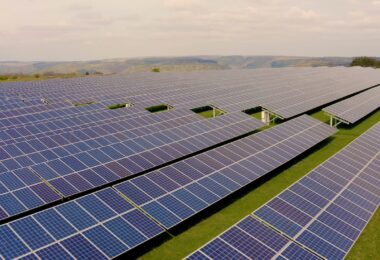 Large solar farm representing Octopus Energy Generation renewables assets