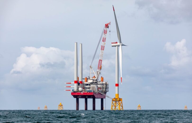 First wind turbine installation at the Dieppe Le Tréport offshore wind farm in France