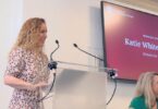 Katie White MP speaking at the Westminster launch of Indicators of Global Climate Change resources
