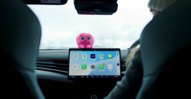 Octopus Electroverse app visible on an electric car dashboard