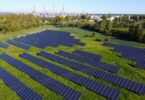 Large photovoltaic solar farm near Gdansk, Poland