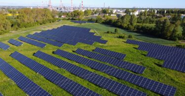 Large photovoltaic solar farm near Gdansk, Poland