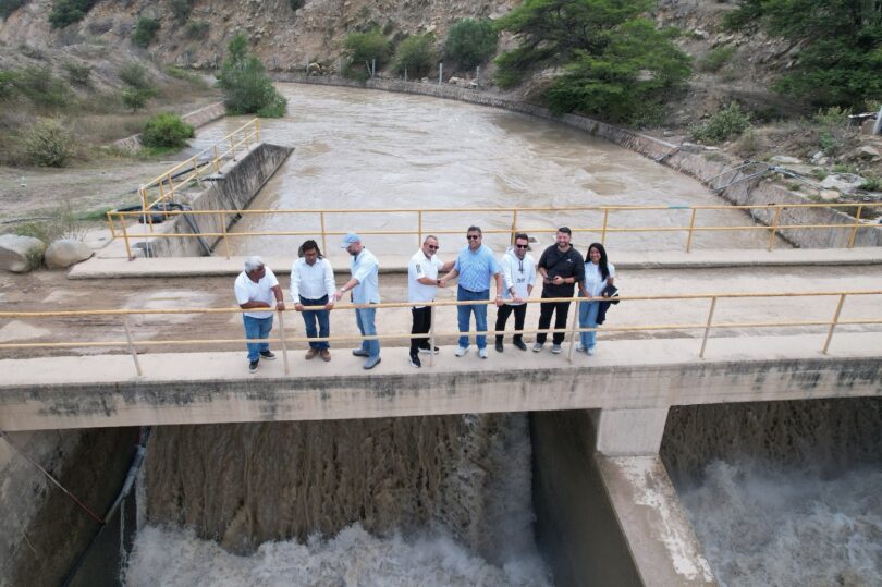Representatives at the Tinajones water system in Peru